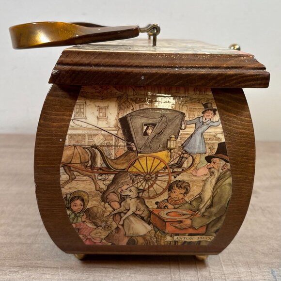 Vtg Decoupage Wooden Purse - Picture 6 of 14